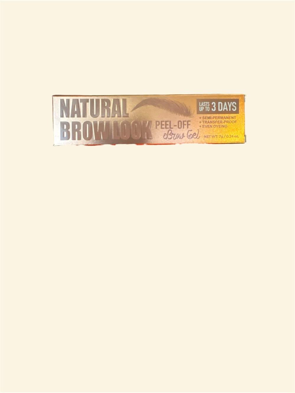 Natural Brow Look Peel-Off Brow Gel #02 Auburn Semi-Permanent Tint New